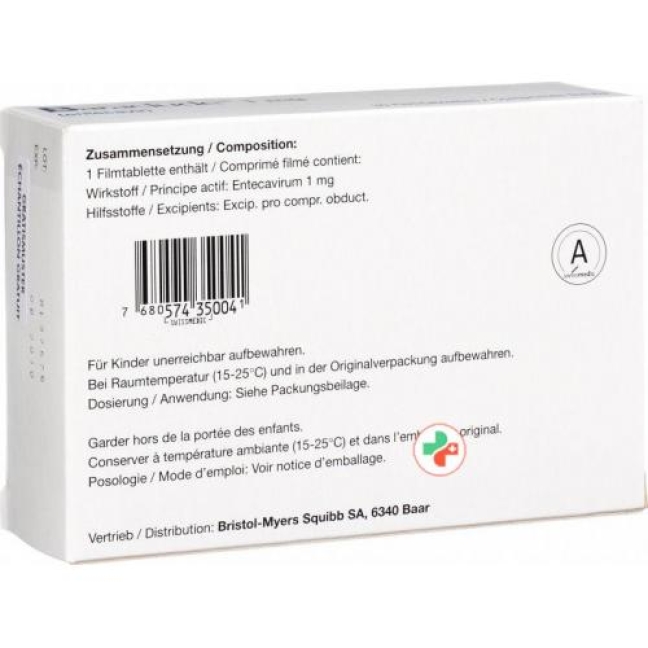 Baraclude 1 mg 30 filmtablets