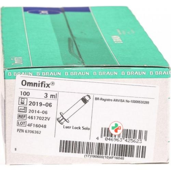 Omnifix Spritze Luer-Lock 3мл 100 штук