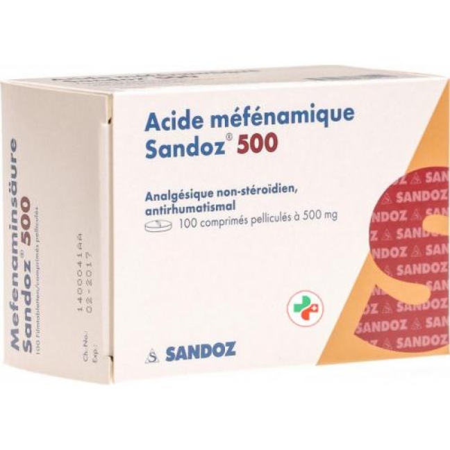 Mefenaminsaeure Sandoz 500 mg 100 tabletten