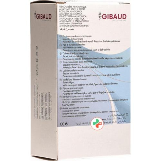 Gibaud Kniebandage Anatomisch S 31-37.5см Schwarz