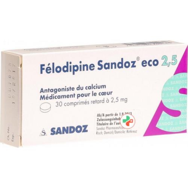 Felodipin Sandoz ECO Retard 2.5 mg 30 tablets