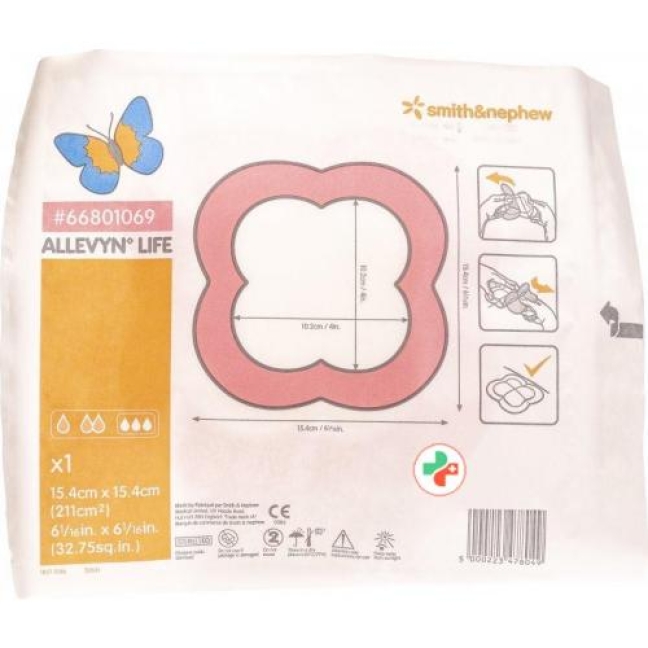 Allevyn Life Adhasiver Silikonschaumverband 15.4x15.4см 10 штук