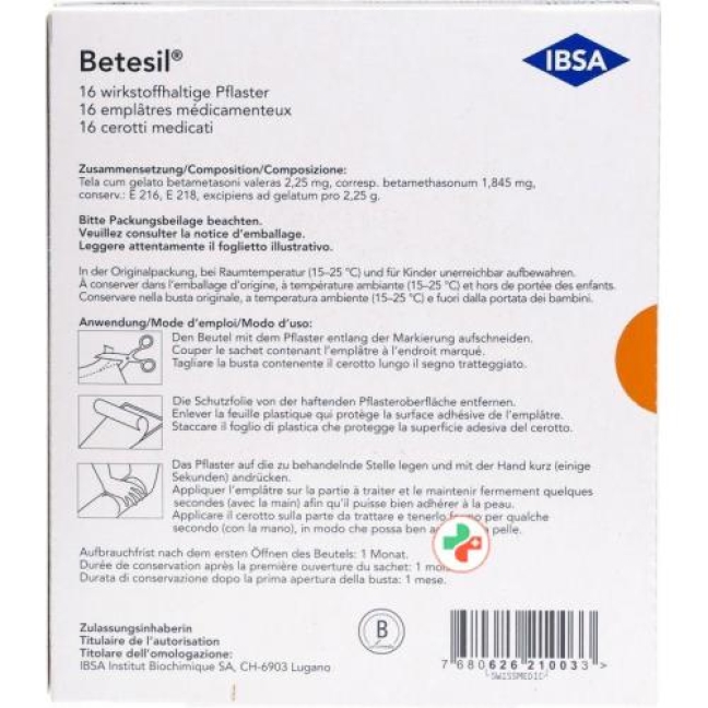 Betesil 16 Pflaster