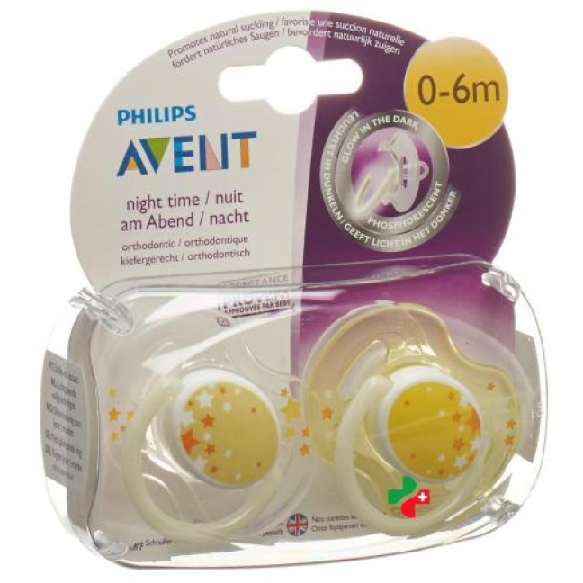 Avent Philips Beruhig Nuggi Sili 0-6 Mt Nach 2 штуки