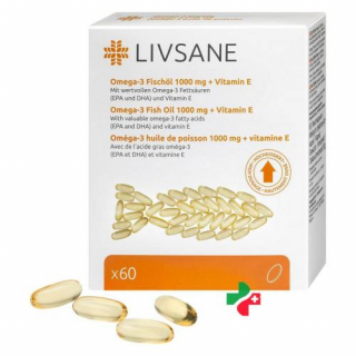 ЛИВСАН  Омега-3 рыбий жир + витамин Е 60 мягких капсул