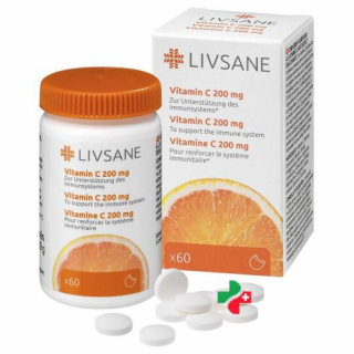 ЛИВСАН Витамин С 200 мг 60 жевательных таблеток