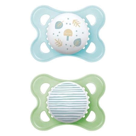 MAM Original Nuggi 0-6m blue/green