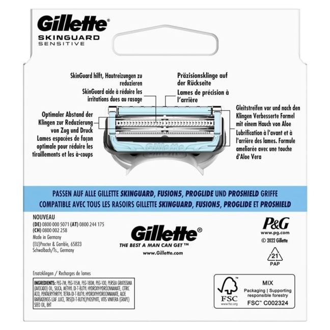 GILLETTE SkinGuard Sensitive Klingen (n)