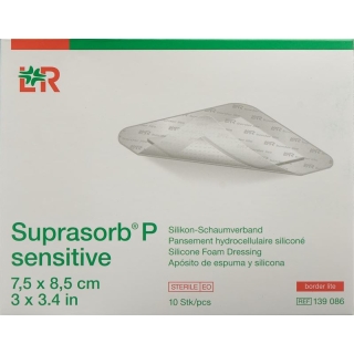 SUPRASORB P sensitive border lite 7.5x8.5cm