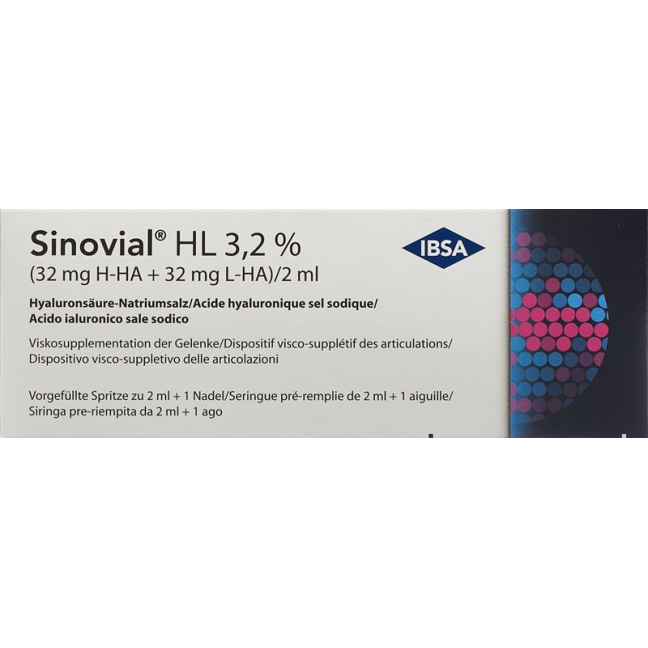 Sinovial HL Inj Lös 3,2% Фертспр 2 мл