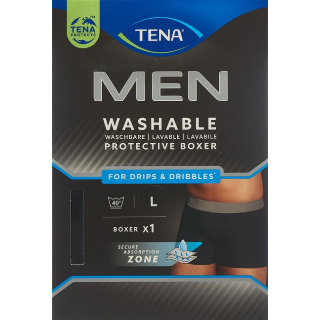 TENA Men Washable Underwear L schwarz