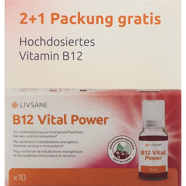 LIVSANE B12 Vital Power промоупак DE/FR 3x10шт.