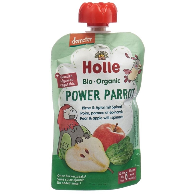 Holle Pouchy Birne Apfel Spinat 90г