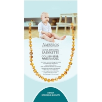 Колье AMBEROS из натурального янтаря Baby Baro Honey Колье AMBEROS из натурального янтаря Baby Baro Honey