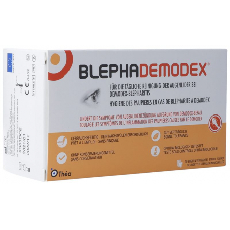 Салфетки чистящие Blephademodex, стерильные, в индивидуальной упаковке, 30 шт.