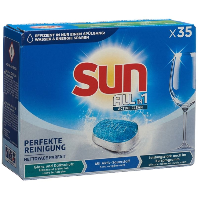 SUN All-in-1 Active Clean Tabs Regular