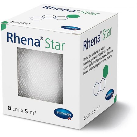 Бинты эластичные Rhena Star 8смх5м белые