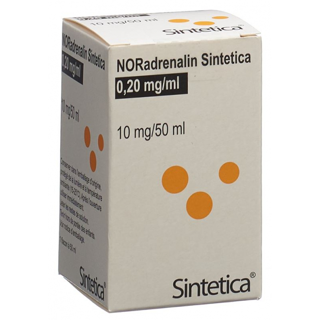 NORADRENALIN Sintetica Inf Lös 10 mg/50ml