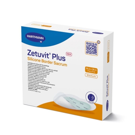 ZETUVIT Plus Silicone Border 18x18cm