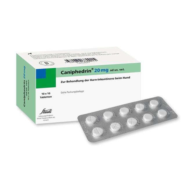 CANIPHEDRIN Tabl 20 mg ad us vet.