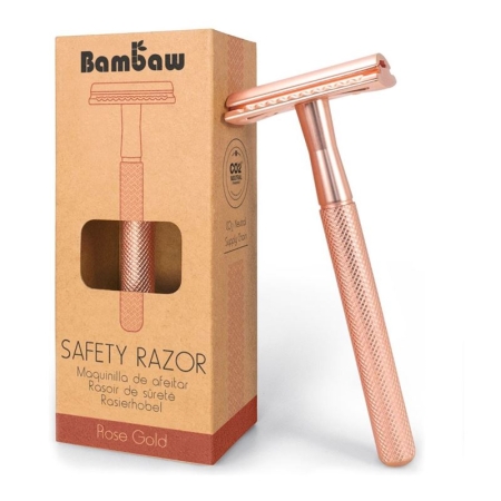 BAMBAW Sicherheits-Rasierer Metall rosegold