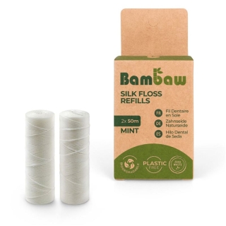 BAMBAW Zahnseide 50m aus Seide Refill