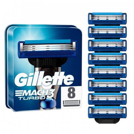 Лезвия системы Gillette Mach3 Turbo 3D 8 шт.