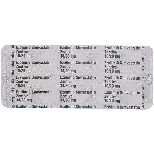 Ezetimib Simvastatin Zentiva Tabletten 10/20mg 98 Stück