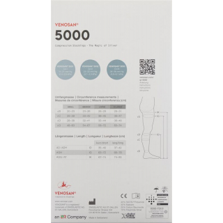 Venosan 5002 A-GH KKL2 XL длинные открытые сафьян 1 пара