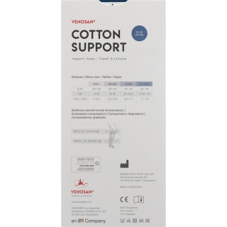 Venosan Cotton A-d Support Socks M Silver 1 Paar