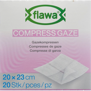 Марлевые компрессы Flawa размером 20x23 см, антибактериальное средство