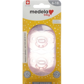 Мягкие силиконовые пустышки Medela для девочек 6–18 лет, 2 шт.