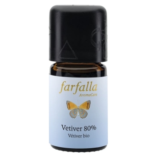Farfalla Vetiver 80% органическое эфирное масло в бутылке 5 мл