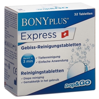 Таблетки для чистки и чистки зубных протезов Bony Plus Express 32 шт.