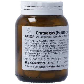 Weleda Crataegus Kautabletten Fol C Flor/fruct 40g