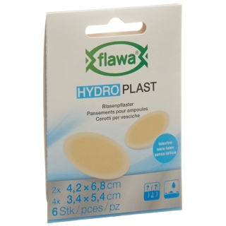 Flawa Hydro Plast Blister plaster 2 sizes 6 pieces