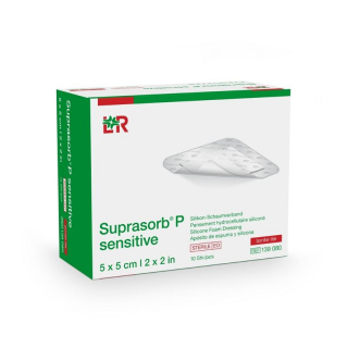 Suprasorb P Sensitive Border Lite 5x5cm 10 Stück