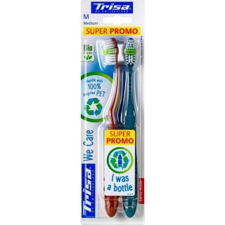 Trisa We Care medium duo toothbrush