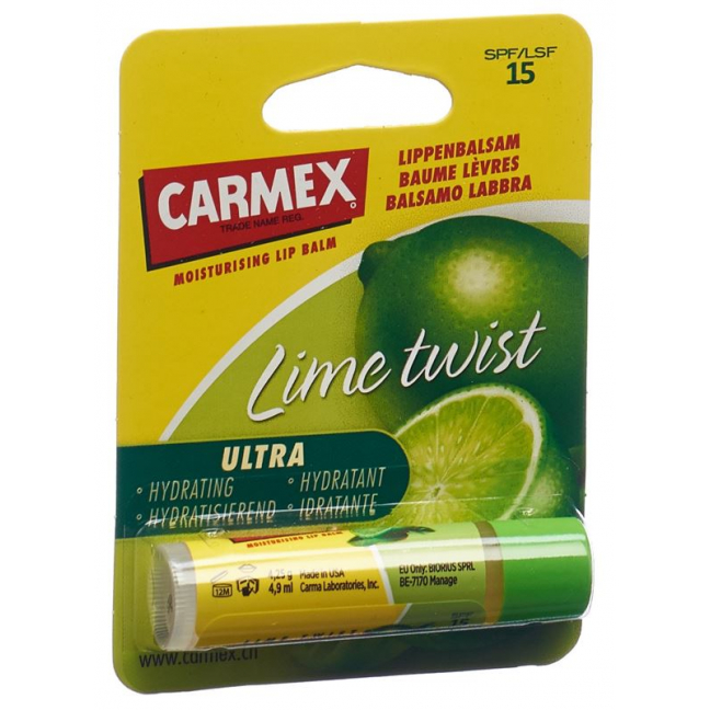 Carmex Lippenbalsam Lime SPF 15 Stick 4.25g