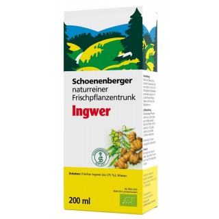 Schönenberger Органический сок имбирного свежего растения 200 мл