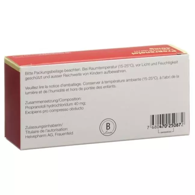 Propranolol Helvepharm 40 mg 180 tablets Propranolol Helvepharm 40 mg 180 tablets
