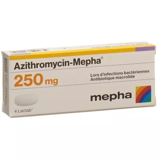 Азитромицин Мефа 250 мг 4 таблетки покрытых оболочкой 