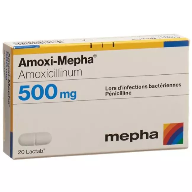 Amoxi Mepha 500 mg 20 Lactabs Amoxi Mepha 500 mg 20 Lactabs