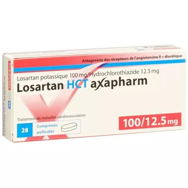 Losartan HCT Axapharm 100/12.5 mg 28 filmtablets Losartan HCT Axapharm 100/12.5 mg 28 filmtablets