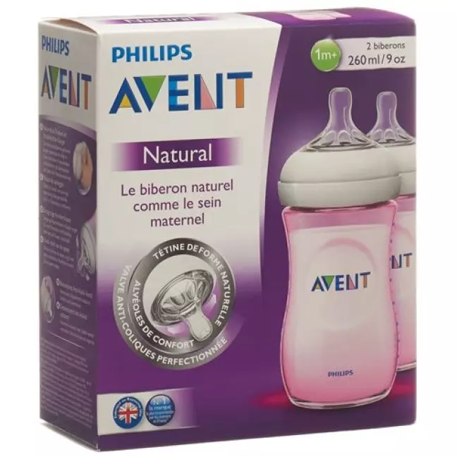 Avent Philips Naturnah-Flasche 2x 260мл Duo Rosa Avent Philips Naturnah-Flasche 2x 260мл Duo Rosa