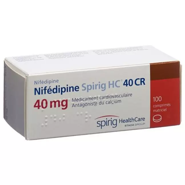 Nifedipin Spirig 40 mg CR 100 tablets Nifedipin Spirig 40 mg CR 100 tablets