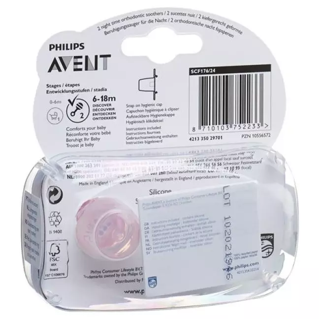 Avent Philips Beruhigungssauger Nacht 6-18 Madchen Pink Avent Philips Beruhigungssauger Nacht 6-18 Madchen Pink