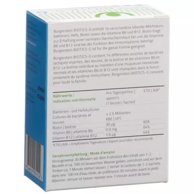 Burgerstein Biotics G Pulver Beutel zu 7 Stück Burgerstein Biotics G Pulver Beutel zu 7 Stück