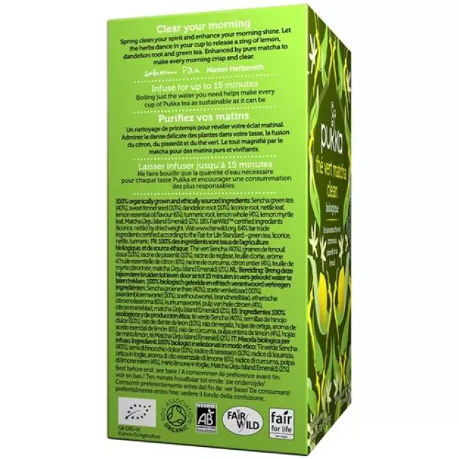PUKKA THE VERT MATCHA CLEAN PUKKA THE VERT MATCHA CLEAN