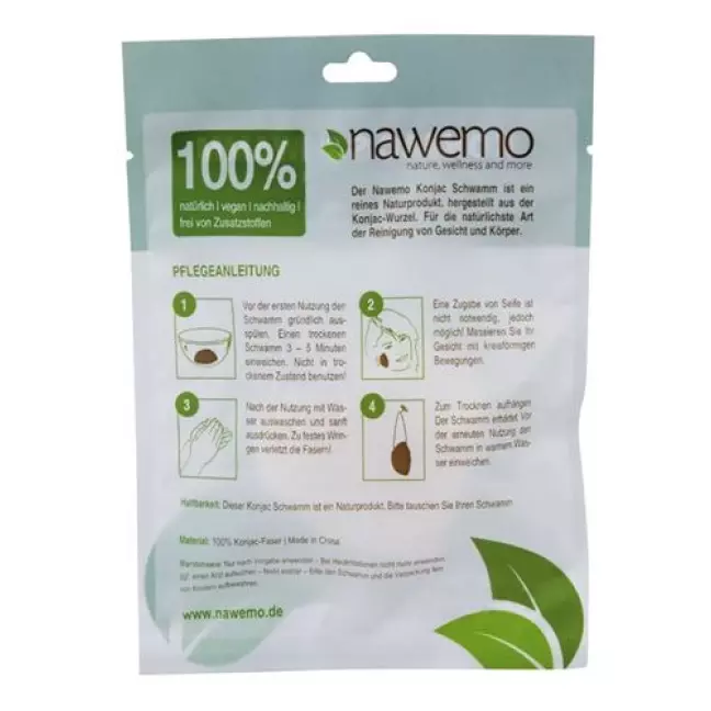 NAWEMO KONJAC SCHWAMM ALOE VER NAWEMO KONJAC SCHWAMM ALOE VER